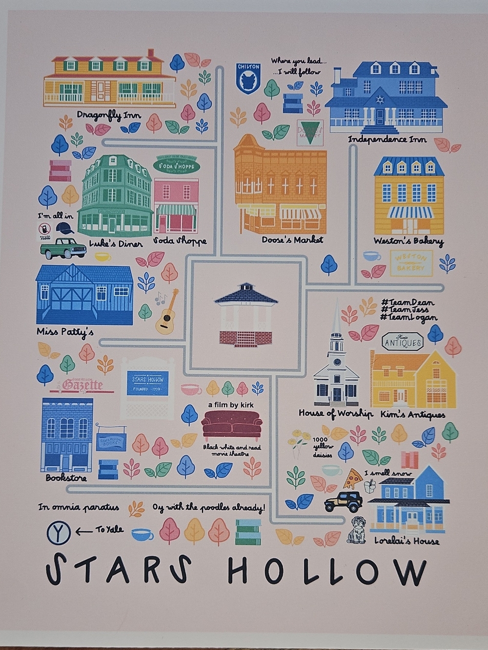 Stars Hollow Gilmore Girls Art Print